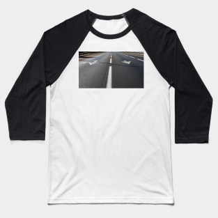 Black Road, White Arrows Baseball T-Shirt